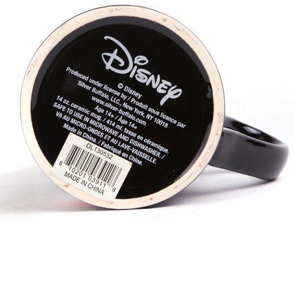 Disney Minnie Mouse Ceramic Mug Face Head Polka Dot Bow Black Red White NEW - Picture 2 of 3